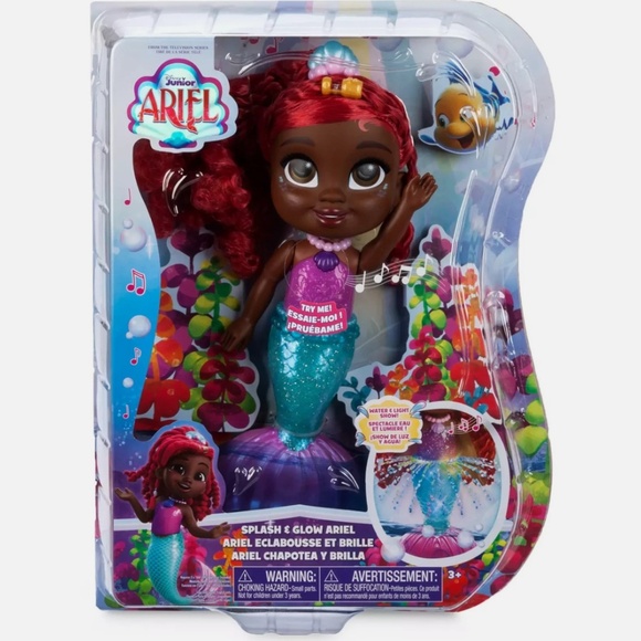 Disney Junior's Ariel Splash and Glow Doll 11 1/2'' New - Picture 7 of 7